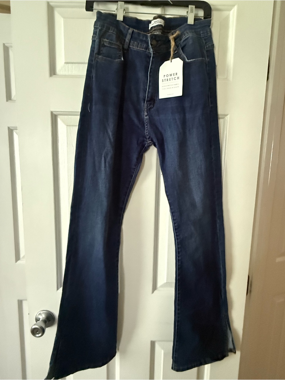 Mango Men’s Dark Wash Power Stretch Flare Jeans - 44x34